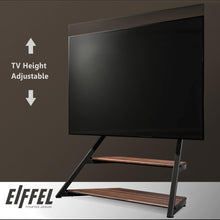 Cargar imagen en el visor de la galería, FITUEYES Design Large TV Floor Stand for 75 77 85 86 90 100 Inch TVs, Heavy Duty TV Stand Mount with Large Wood Entertainment Shelf, Modern Living Room Television Stands, Up to 187 lbs, Eiffel Series

