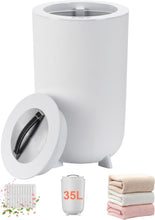 Load image into Gallery viewer, Uthfy 35L Towel Warmer Bucket for Bathroom, with Aroma Tray, Auto Shut Off Heating Timer 15/30/45/60 Min, Luxury Hot Blanket Heater for Bathrobe, Spa, Pajamas, 35 L, White
