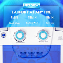Load image into Gallery viewer, Portable Washing Machine, 6.6 Lbs Mini Washer Machine, Single Tub Laundry Small Washer for Apartments, Dorms,Traveling, RV, Blue
