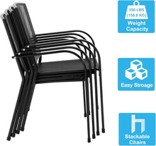 Cargar imagen en el visor de la galería, New 5 Piece Outdoor Table and Chair, Patio Outdoor Dining Set with 1.73&quot; Umbrella Hole, Patio Table and Chair Set of 4 for Garden,Bistro,Deck
