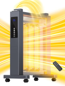 Uthfy 25" Space Heaters for Indoor Use, Whole Room Electric Heater for Large Room, 1500W Quiet Mica Convection Heater with Thermostat, ECO, Remote, Wheel, 12H Timer, Tip-Over & Overheat Protection