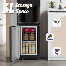 Load image into Gallery viewer, Water Dispenser with Hot &amp; Cold Water, Top Loading Water Cooler for 3 or 5 Gallon Bottles with Child Safety Lock, Ideal for Kitchens, Offices, Pitch-Black
