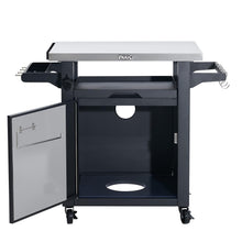 Load image into Gallery viewer, Deluxe Outdoor Rolling Prep Station, 20&quot; x 30&quot; Stainless Steel Kitchen Storage Island with Enclosed Cabinet and Storage Drawer
