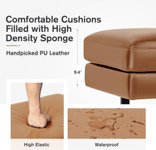 Load image into Gallery viewer, Furmax 59.6 Inches Waiting Room Chairs - 3 Seats Faux Leather Office Guest Chair - Conference Room Upholstered Reception Bench - Lobby Furniture for Salon and Shop, Brown

