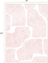 Load image into Gallery viewer, Ultra Soft Area Rug 8x10, Non Slip, Stain Resistant Living Room Rug, Washable Area Rugs for Living Room, Rugs for Bedroom, Modern Abstract Style (Pink, 8x10)
