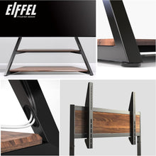 Cargar imagen en el visor de la galería, FITUEYES Design Large TV Floor Stand for 75 77 85 86 90 100 Inch TVs, Heavy Duty TV Stand Mount with Large Wood Entertainment Shelf, Modern Living Room Television Stands, Up to 187 lbs, Eiffel Series
