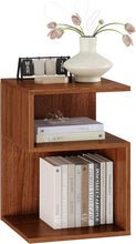 Load image into Gallery viewer, Tokyo S Minimalist 3 Tier End Table - Minimalist 3-Tier Wood Nightstand for Small Spaces with Open Storage - Japanese-Inspired Bedside Table for Bedroom (Oak)
