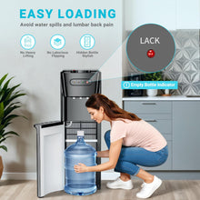 Load image into Gallery viewer, Bottom Loading Water Cooler Dispenser，3 Temperature Settings - Hot, Cold &amp; Room, Empty Bottle Indicator, Child Safety Lock, Ideal for Office, Home, Living Room - Inky Black
