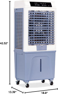 Uthfy 43" Swamp Cooler, 3900CFM Evaporative Air Cooler with 10.6 Gal Water Tank, Remote, 120° Oscillation, 3 Speeds, Portable Cooling AC Fan, Outdoor Air Conditioner for Patio Garage Commercial Use