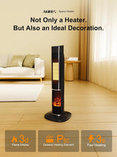 Load image into Gallery viewer, NEW 31”Tower Space Heater for Indoor Use,1500W Large Floor Portable Electric Fireplace Heater,70° Oscillating PTC Ceramic Heater with Thermostat,Remote,24H Timer for Bedroom Room Home Office Garage
