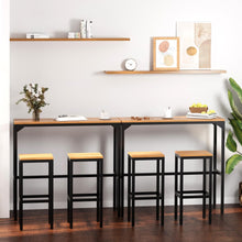 Cargar imagen en el visor de la galería, New 3-Piece Dining Table Set, 47&quot; Kitchen Table &amp; Chair Sets for 2 Pub Tables Bar Height Table w/ 2 Stools, Space Saving Design for Dining Room Living Room Kitchen
