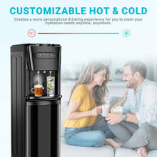 Load image into Gallery viewer, Bottom Loading Water Cooler Dispenser，3 Temperature Settings - Hot, Cold &amp; Room, Empty Bottle Indicator, Child Safety Lock, Ideal for Office, Home, Living Room - Inky Black

