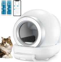 Load image into Gallery viewer, Self Cleaning Litter Box，Automatic Cat Litter Box Self Cleaning Large Capacity for Multiple Cats,APP Control/Low Noise/Safety with Ladder Box
