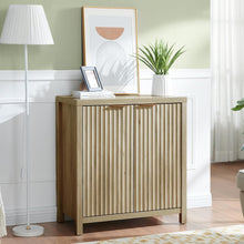 Load image into Gallery viewer, Oxford Storage Cabinet Fluted Sideboard Multifunctional Console Modern Accent for Living Room (Sunwashed Ash Oak)
