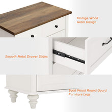 Load image into Gallery viewer, WAMPAT White Dresser for Bedroom with 5 Drawers, Small Kids Dressers with Wide Chest of Drawers, Mid Century Wooden Closet Storage Organizer, Tall Dressers for Nursery, Living Room, Hallway
