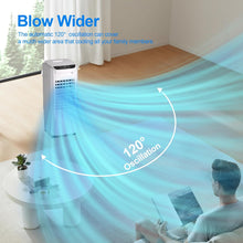 Load image into Gallery viewer, Uthfy 3 IN 1 Swamp Cooler Air Conditioner, 32&quot; Portable AC with 4.2 Gal Water Tank, 4 Ice Packs, Remote, 4 Mode, 3 Speed, 120° Oscillation, 12 H Timer, Evaporative Air Cooler for Indoor Room, Bedroom
