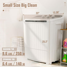 Load image into Gallery viewer, Portable Washing Machine, 16lbs Mini Laundry Potrtable Washer with Spin Dryer Combo, Compact Twin Tub Washer Machine for Apartments, Dorm, Rv, Camping, Gray
