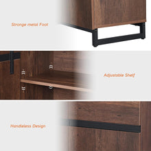 Load image into Gallery viewer, WAMPAT Sideboard Buffet Cabinets, Modern Sideboard with Adjustable Shelf and Metal Base, Coffee Bar Cabinet Storage Cabinet for Living Room, Kitchen, Brown
