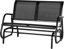 Cargar imagen en el visor de la galería, Outdoor Glider Bench for Outside Patio Porch Glider Swing Loveseat Gliders Rocking Chair with High Backrest for Garden Poolside Backyard
