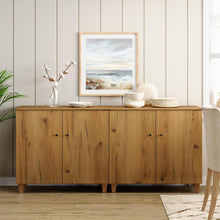 Load image into Gallery viewer, Wampat Sideboards Buffet Cabinets, 70.8&quot; Wide Wooden Credenza Storage with 4 Doors, 2-in-1 Modern Kitchen Accent Cabinets with 6 Compartments for Living Room, Hallway, Oak Brown
