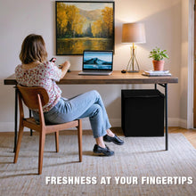 Load image into Gallery viewer, 1.7 Cu.Ft Mini Fridge with Freezer, Low Noise Compact Refrigerator, Adjustable Thermostat, Energy Saving, Stylish Small Fridge for Bedroom, Office, Dorm, Hotel. (Stylish Black)
