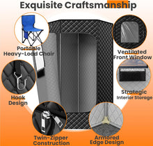 Load image into Gallery viewer, Portable Large Home Steam Sauna with 3L High Capacity Steamer, Personal Sauna Tent with Remote Control, 15 Levels Sauna Box with Folding Chair (Black, Large)
