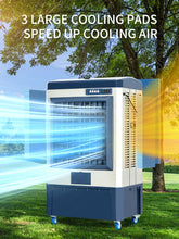 Load image into Gallery viewer, Uthfy 48” Evaporative Air Cooler, 6500 CFM Swamp Cooler Air Conditioner with 19 Gal Water Tank, 5 Ice Packs, 120° Oscillation, Portable AC with 3 Speeds for 16000 Sq.ft Outdoor, Patio, Warehouse Use
