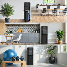 Load image into Gallery viewer, Bottom Loading Water Cooler Dispenser，3 Temperature Settings - Hot, Cold &amp; Room, Empty Bottle Indicator, Child Safety Lock, Ideal for Office, Home, Living Room - Inky Black
