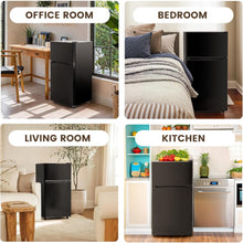 Load image into Gallery viewer, New 3.55 Cu.Ft Mini Fridge with Freezer, Small Refrigerator with 2 Doors for Kitchen, Dorm, Office and Bedroom, Mini Refrigerator with Adjustable Shelves (Black)
