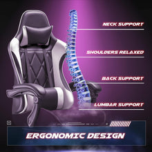 Load image into Gallery viewer, Gaming Chair, Computer Chair with Footrest and Massage Lumbar Support, Ergonomic High Back Video Game Chair with Swivel Seat and Headrest
