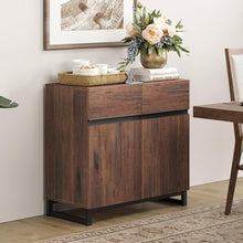 Load image into Gallery viewer, WAMPAT Sideboard Buffet Cabinets, Modern Sideboard with Adjustable Shelf and Metal Base, Coffee Bar Cabinet Storage Cabinet for Living Room, Kitchen, Brown
