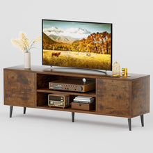 Load image into Gallery viewer, NEW TV Stand for 65 Inch TV, Modern Entertainment Center with Storage Cabinet and Open Shelves, TV Console Table Media Cabinet for Living Room, Bedroom and Office (Rustic Brown)
