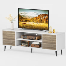 Load image into Gallery viewer, NEW TV Stand for 65 Inch TV, Modern Entertainment Center with Storage Cabinet and Open Shelves, TV Console Table Media Cabinet for Living Room, Bedroom and Office (White)
