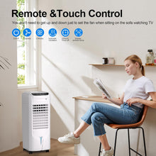 Load image into Gallery viewer, Uthfy 3 IN 1 Swamp Cooler Air Conditioner, 32&quot; Portable AC with 4.2 Gal Water Tank, 4 Ice Packs, Remote, 4 Mode, 3 Speed, 120° Oscillation, 12 H Timer, Evaporative Air Cooler for Indoor Room, Bedroom
