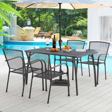 Cargar imagen en el visor de la galería, New 5 Piece Outdoor Table and Chair, Patio Outdoor Dining Set with 1.73&quot; Umbrella Hole, Patio Table and Chair Set of 4 for Garden,Bistro,Deck
