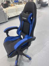 Cargar imagen en el visor de la galería, Gaming Chair, Video Game Chair with LED lights ,Footrest and Massage Lumbar Support, Swivel Seat Height Adjustable Computer Chair with Headrest, Racing E-Sport Gamer Chair (Black&amp;Blue)
