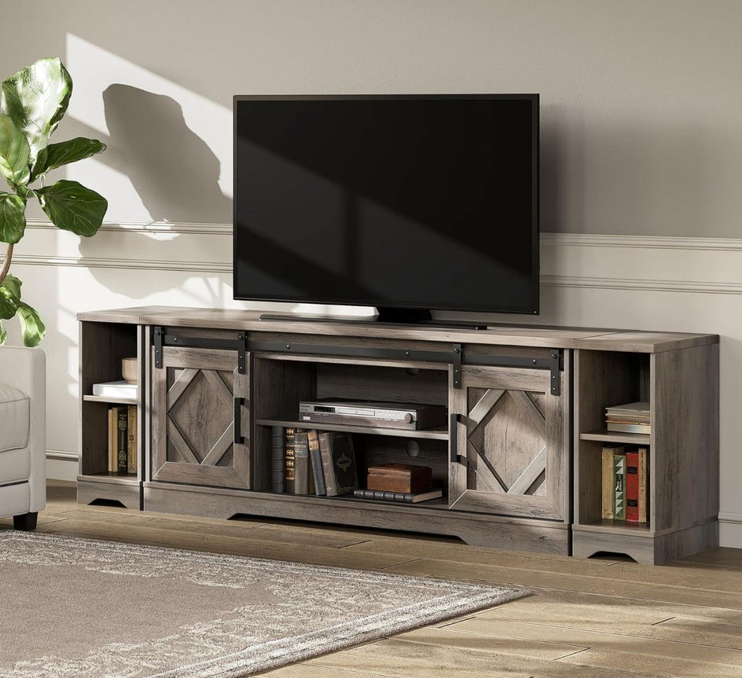 New WAMPAT Modern Farmhouse 3 in 1 TV Stand for up to 85