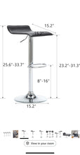 Cargar imagen en el visor de la galería, Black Vinyl Adjustable Swivel Bar Stools
