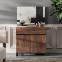 Load image into Gallery viewer, WAMPAT Sideboard Buffet Cabinets, Modern Sideboard with Adjustable Shelf and Metal Base, Coffee Bar Cabinet Storage Cabinet for Living Room, Kitchen, Brown

