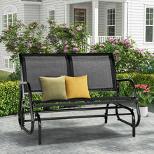 Cargar imagen en el visor de la galería, Outdoor Glider Bench for Outside Patio Porch Glider Swing Loveseat Gliders Rocking Chair with High Backrest for Garden Poolside Backyard
