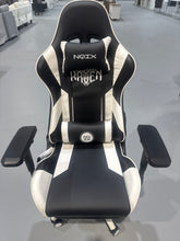 Cargar imagen en el visor de la galería, Gaming Chair With Vibration Massage ,Footrest and Lumbar Support, Adjustable Arms, Height Adjustable，High Back Reclining Computer Chair 360-Swivel(Black&amp;White)

