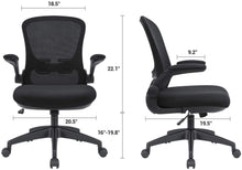 Load image into Gallery viewer, Office Desk Chair Ergonomic Mesh Chair Lumbar Support with Flip-up Arms and Adjustable Height (Black)
