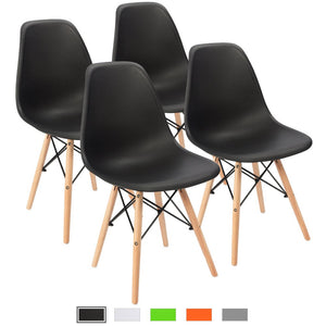Modern Style Dining Chair Mid Century Modern DSW Chair, Shell Lounge Plastic Chair for Kitchen, Dining, Bedroom, Living Room Side Chairs Set of 4
