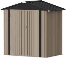 Load image into Gallery viewer, Outdoor Storage Shed 6 x 4 FT Lockable Metal Garden Shed Steel Anti-Corrosion Storage House with Double Lockable Door for Backyard Outdoor Patio (6&#39; x 4&#39;)
