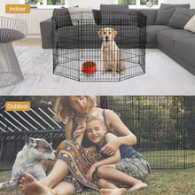 Load image into Gallery viewer, Puppy Pet Playpen 8 Panel Indoor Outdoor Metal Portable Folding Animal Exercise Dog Fence,48&quot;H
