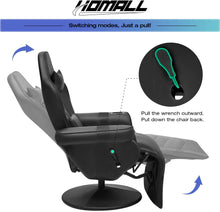 Load image into Gallery viewer, Gaming Chair Computer Gaming Recliner Chair Racing Style Pu Leather Ergonomic Adjusted Reclining Video Gaming Chair Single Sofa Chair with Footrest Headrest and Lumbar Support (Black)
