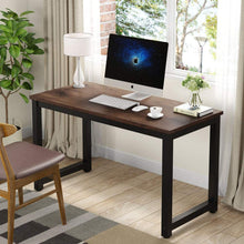 Load image into Gallery viewer, Modern Simple Computer Desk, 47 inch Vintage Office Desk Computer Table, Study Writing Study Desk Workstation for Home Office, Rustic Brown
