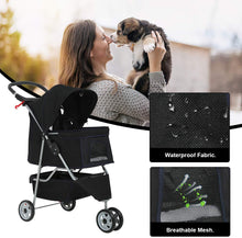 Load image into Gallery viewer, Pet Stroller Cat Stroller for Medium Small Dogs Foldable Travel 3 Wheels Waterproof Puppy Stroller,Multiple Colors
