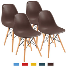 Load image into Gallery viewer, Modern Style Dining Chair Mid Century Modern DSW Chair, Shell Lounge Plastic Chair for Kitchen, Dining, Bedroom, Living Room Side Chairs Set of 4
