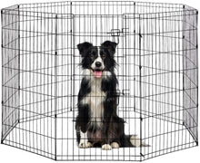 Load image into Gallery viewer, Puppy Pet Playpen 8 Panel Indoor Outdoor Metal Portable Folding Animal Exercise Dog Fence,48&quot;H
